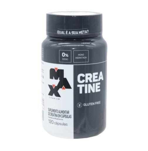 Imagem de Creatina Ganho Energia Desempenho Treino Max Titanium 120Cap