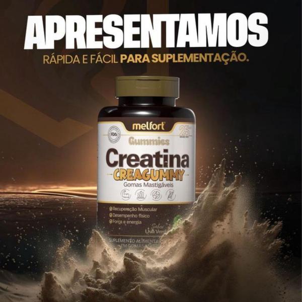 Imagem de Creatina Gomas Mastigáveis 3000mg 60 Gomas Sabor Uva Verde