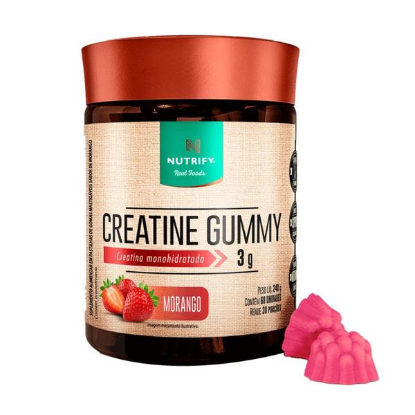 Imagem de Creatina Gummy Morango Creatina Goma 3000mg 60 Un - Nutrify