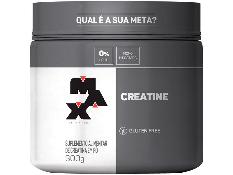 Creatina Mono-Hidratada Max Titanium em Pó 300g sem Sabor Creatina Mono-Hidratada Max Titanium em Pó 300g sem Sabor