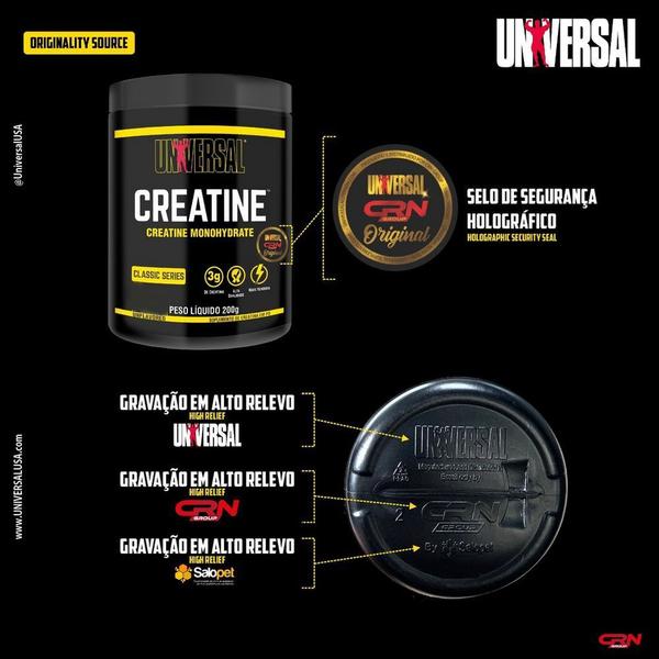 Imagem de Creatina Monohidratada 100% Pura - 200g - Universal Nutrition