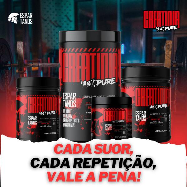 Imagem de Creatina Monohidratada 100% Pura 500g - Espartanos - Aprovada Laudo ABENUTRI