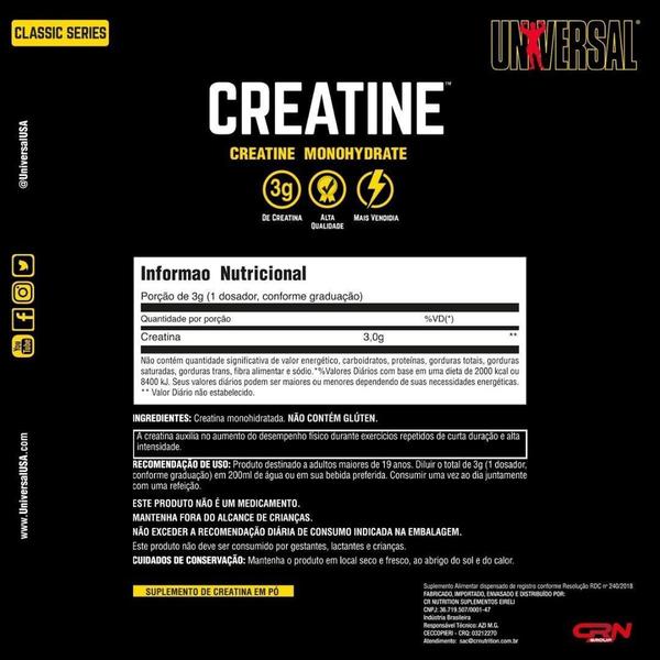 Imagem de Creatina Monohidratada (200G) - Universal Nutrition