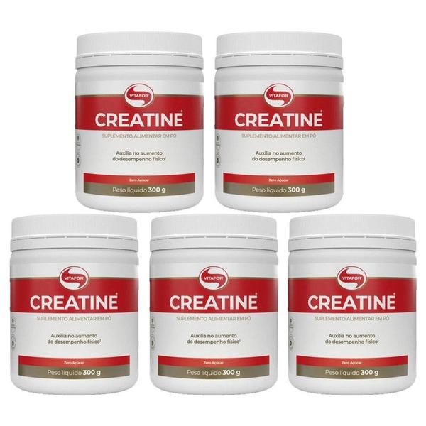 Imagem de Creatina Monohidratada 300g Vitafor - 5 unidades - Creatine