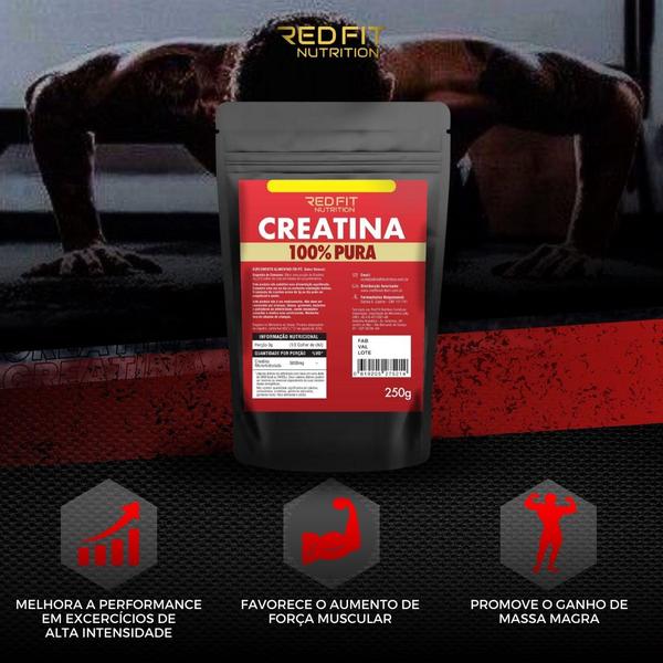 Imagem de Creatina Monohidratada 750g - 100% Pura Importada - Red Fit Nutrition