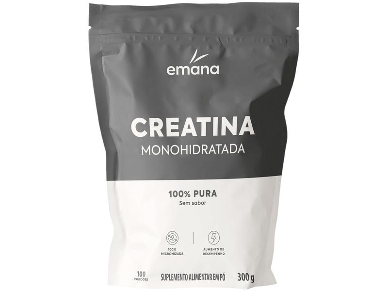 Creatina Monohidratada Emana 100% Pura em Pó - 300g Creatina Monohidratada Emana 100% Pura em Pó - 300g