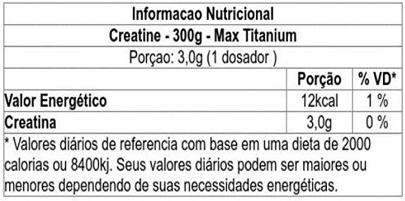 Imagem de Creatina Monohidratada Max Titanium 300g Ganho de Força