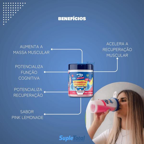 Creatina Monohidratada Muke Todos os sabores 210g +Mu Imagem de Creatina Monohidratada Muke Todos os sabores 210g +Mu