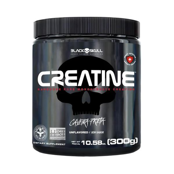 Creatina Monohidratada Pote 300g - Black Skull Creatina Monohidratada Pote 300g - Black Skull