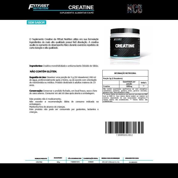 Imagem de Creatina Pura 300G - Fitfast Nutrition