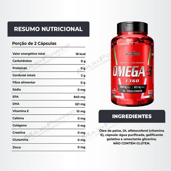 Imagem de Creatina Pura 300g + Omega 3 60 Caps Integralmedica