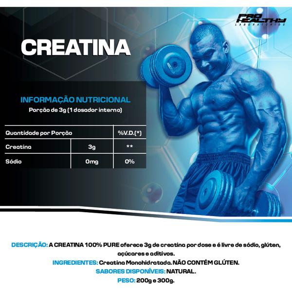 Creatina Pura Micronizada 100% Pote 300g - Pro Healthy Laboratórios Imagem de Creatina Pura Micronizada 100% Pote 300g - Pro Healthy Laboratórios