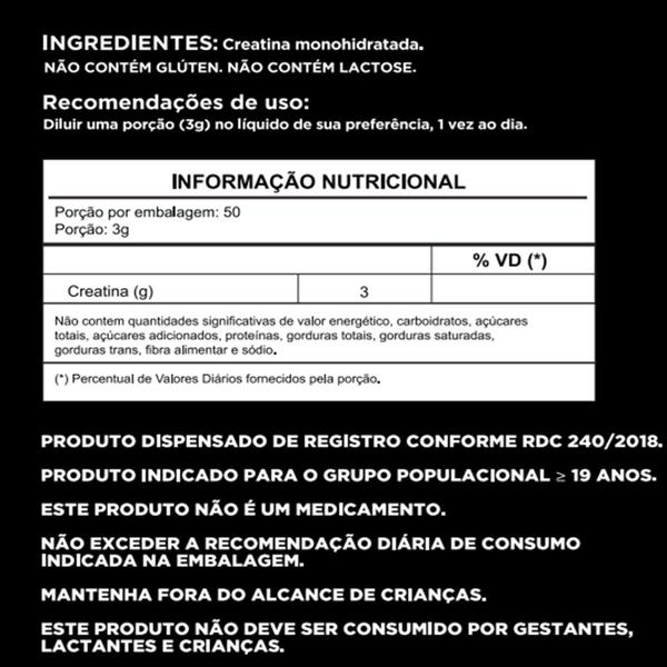 Imagem de Creatina Touro Forte 150 gramas Pura Creatine Powder Food Supplement - Command Force