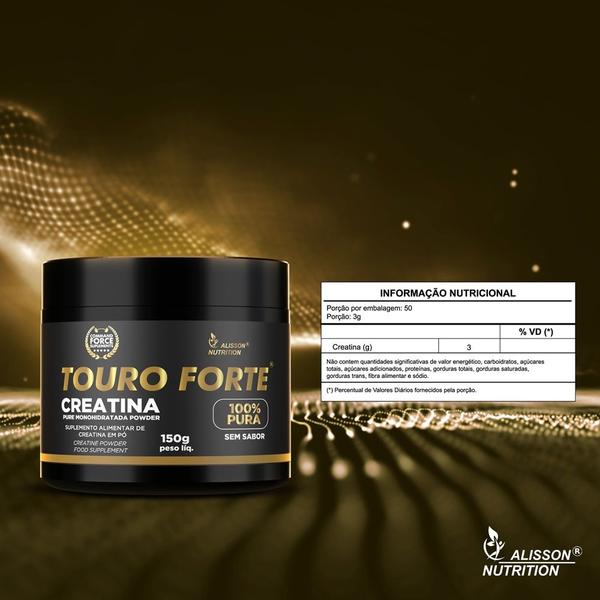 Imagem de Creatina Touro Forte 2x150g 100% Pura - Alisson Nutrition