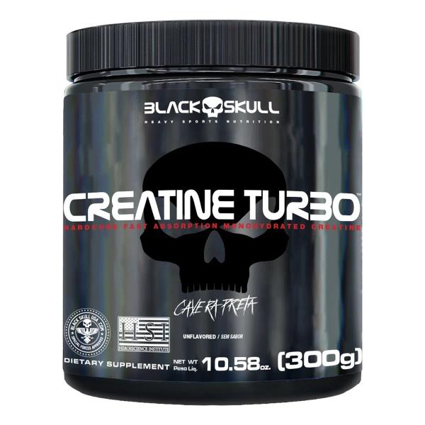 Imagem de Creatina Turbo (300g) Caveira Preta  - Black Skull