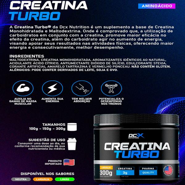 Imagem de Creatina turbo 300g Laranja Dcx