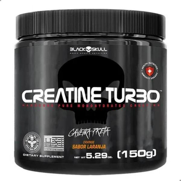 Imagem de Creatina Turbo Hardcore Pura Monohidratada 150g Black Skull