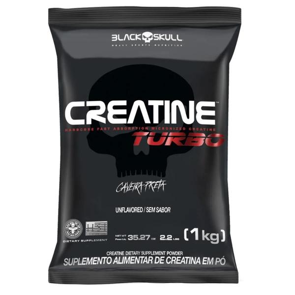 Creatina Turbo Monohidratada Refil 1kg Black Skull Creatina Turbo Monohidratada Refil 1kg Black Skull