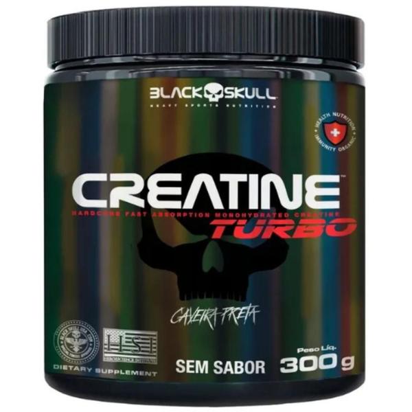 Imagem de Creatina Turbo Sem Sabor 300g Black Skull