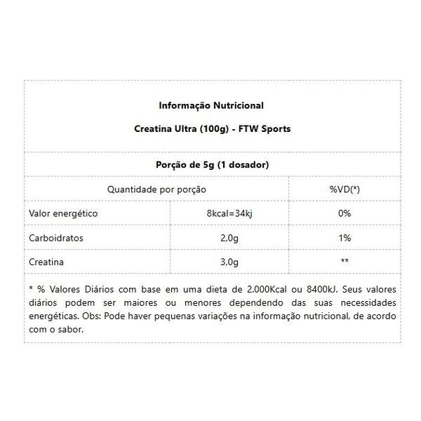 Imagem de Creatina Ultra (100g) - Padrão: Único