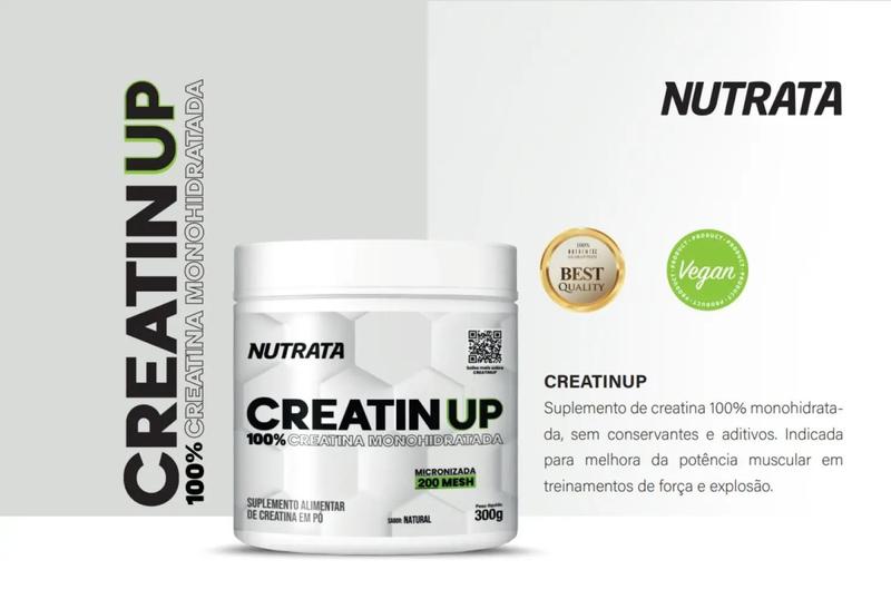 Creatina UP Monohidratada (300g) Nutrata Imagem de Creatina UP Monohidratada (300g) Nutrata