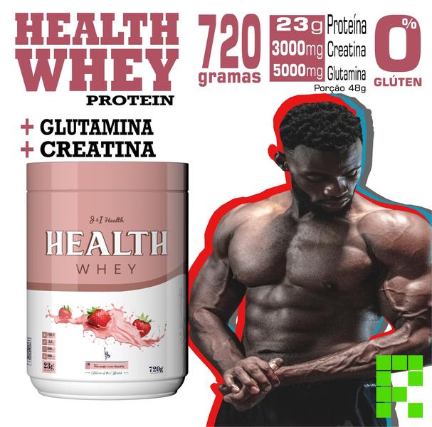 Imagem de Creatina + Whey Protein + Glutamina 720g Health Whey