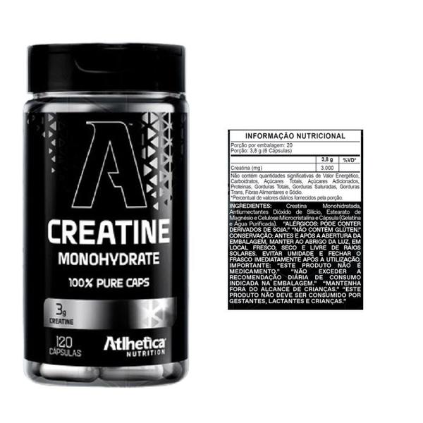 Imagem de Creatine 100% Pure Pote 120 Cápsulas - Atlhetica Nutrition