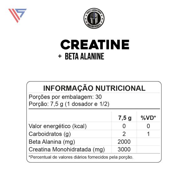 Imagem de Creatine + Beta Alanine Natural 225g Profit Laboratórios