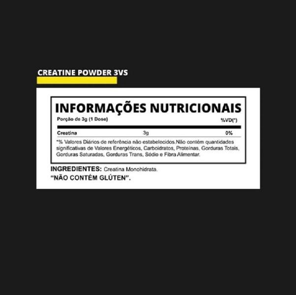 Creatine Powder 150g 3VS Nutrition Imagem de Creatine Powder 150g 3VS Nutrition