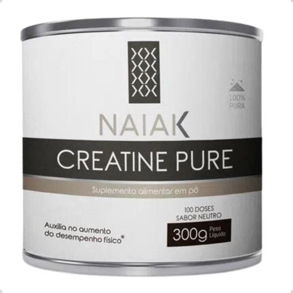 Creatine Pure 100% Monohidratada 300g Naiak Imagem de Creatine Pure 100% Monohidratada 300g Naiak