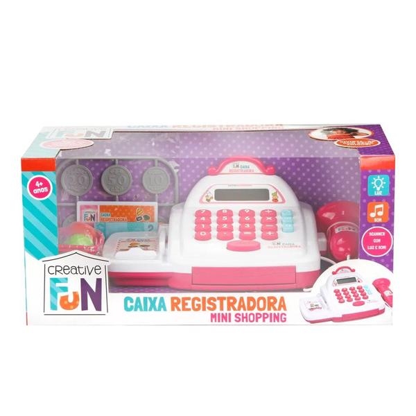 Imagem de Creative Fun Caixa Registradora Mini Shopping Rosa - BR1182