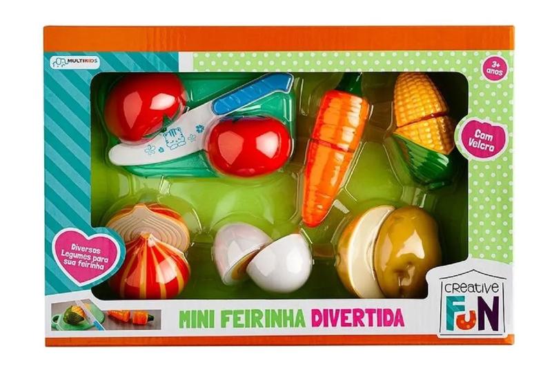 Imagem de Creative Fun Multi Mini Feirinha Divertida 6 legumes com tiras autocolantes Multikids - BR1108