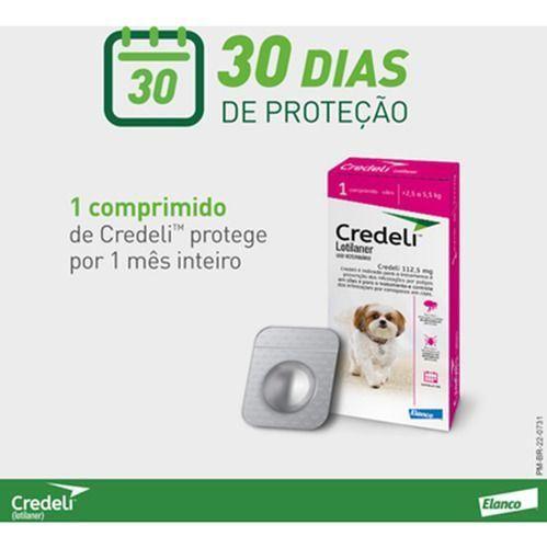 Imagem de Credeli 225mg Antipulgas Carrapatos Cães 5,5 A 11kg 3 Comp.