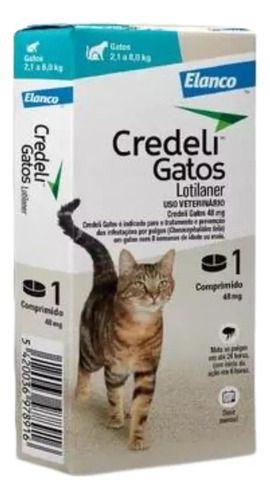 Imagem de Credeli 48mg Gatos Antipulgas 2,1 A 8kg Tratamento Mensal