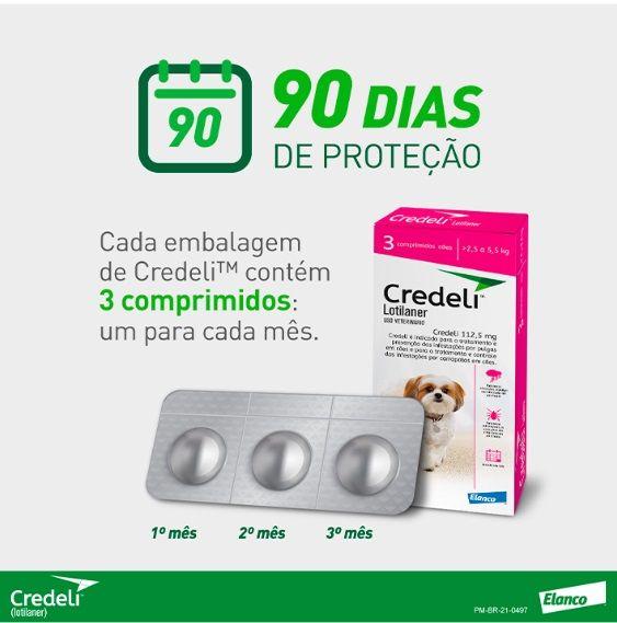 Imagem de Credeli Antipulgas 112,5mg - 2,5kg a 5,5kg 3cpr