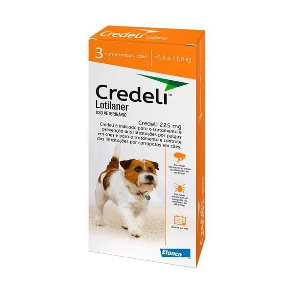 Imagem de Credeli Antipulgas 225Mg Cães 5,5Kg A 11Kg Com 3 Comprimidos