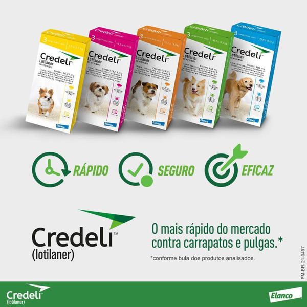 Imagem de Credeli Antipulgas e Carrapatos 450mg Cães de 11 a 22kg - 3 Comprimidos - Elanco