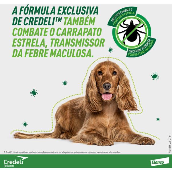 Imagem de Credeli Elanco 112,5 mg para Cães de 2,5 a 5,5 Kg - 1 Comprimido