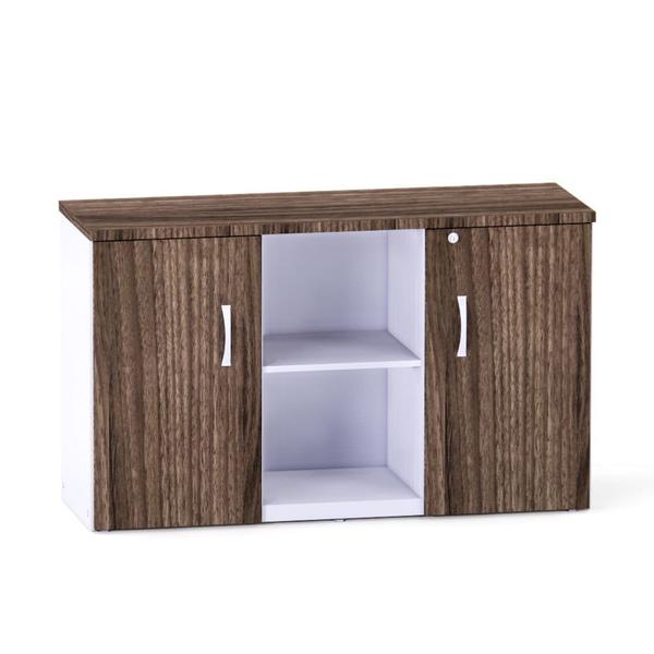 Imagem de Credenza com Prateleira P25 Pandin 1,20 M Walnut e Branco