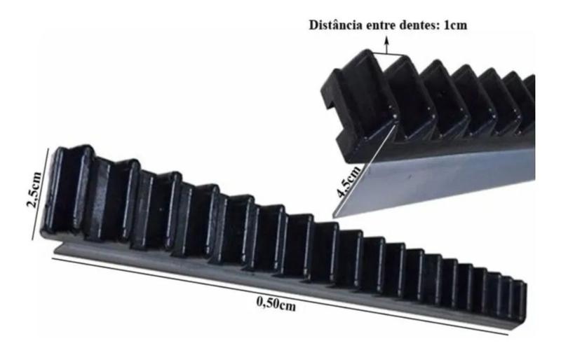 Imagem de Cremalheira 3 metros E Coroa 14 Dentes Portão Deslizante