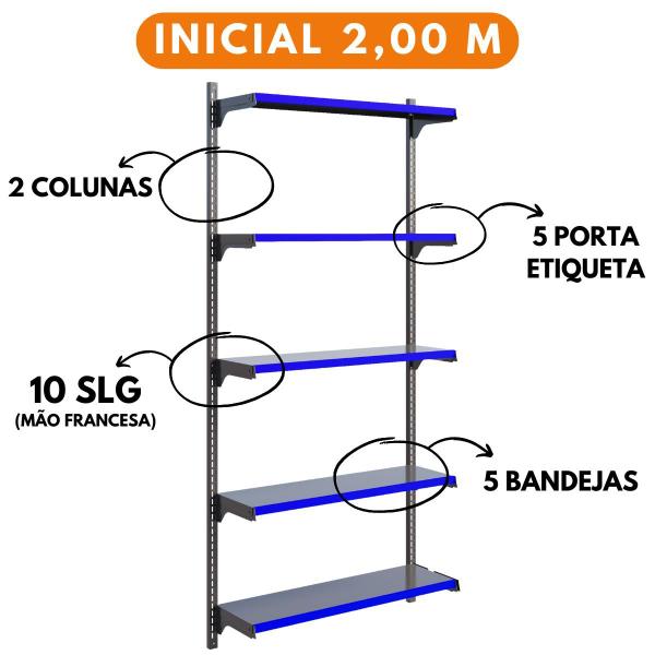 Imagem de Cremalheira Gôndola New Plus 1 Inicial E 2 Continuações 2,00 m S.A 