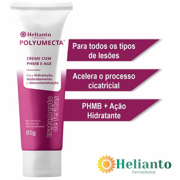 Imagem de Creme Com Phmb e Age 85g Polyumecta Para Feridas Helianto