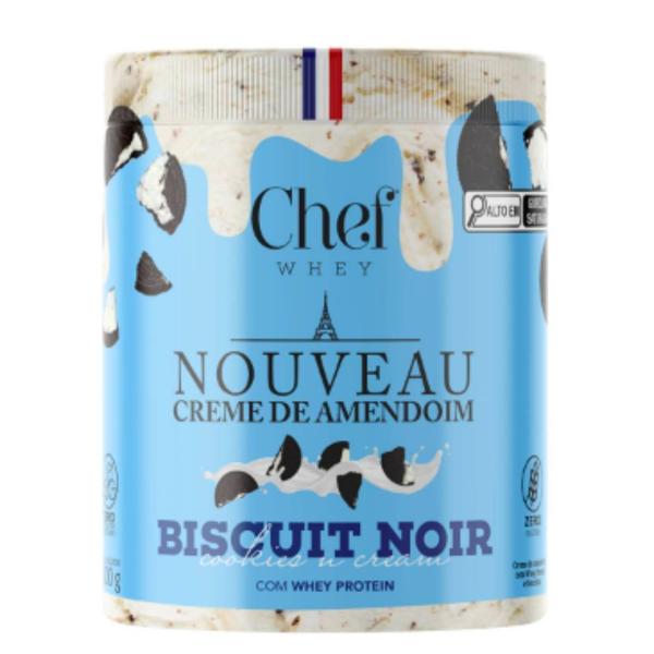 Imagem de Creme de Amendoim Nouveau Sabor Cookies e Cream Chef Whey  600g