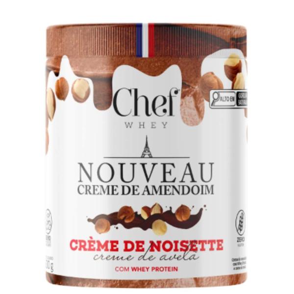 Imagem de Creme de Amendoim Nouveau Sabor Creme de Avelã Chef Whey  600g