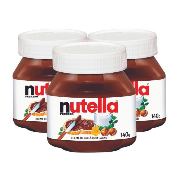 Creme De Avelã, 3 Potes De 140G Nutella Imagem de Creme De Avelã, 3 Potes De 140G Nutella