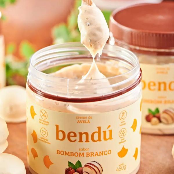 Creme de Avelã Bombom Branco 300g Bendú Imagem de Creme de Avelã Bombom Branco 300g Bendú