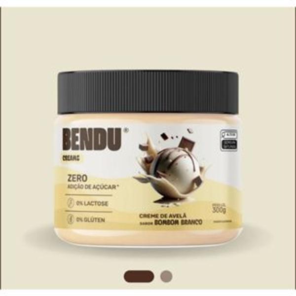 Imagem de Creme de avelã bombom branco (Zero Açúcar, Lactose, Glúten) BENDÚ 300g