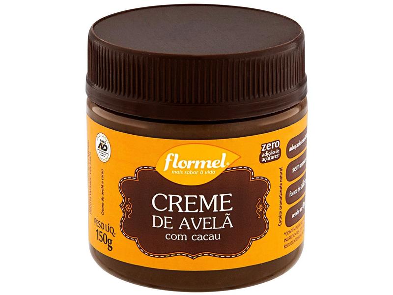 Creme de Avelã com Cacau Flormel Zero Açúcar - 150g Imagem de Creme de Avelã com Cacau Flormel Zero Açúcar
