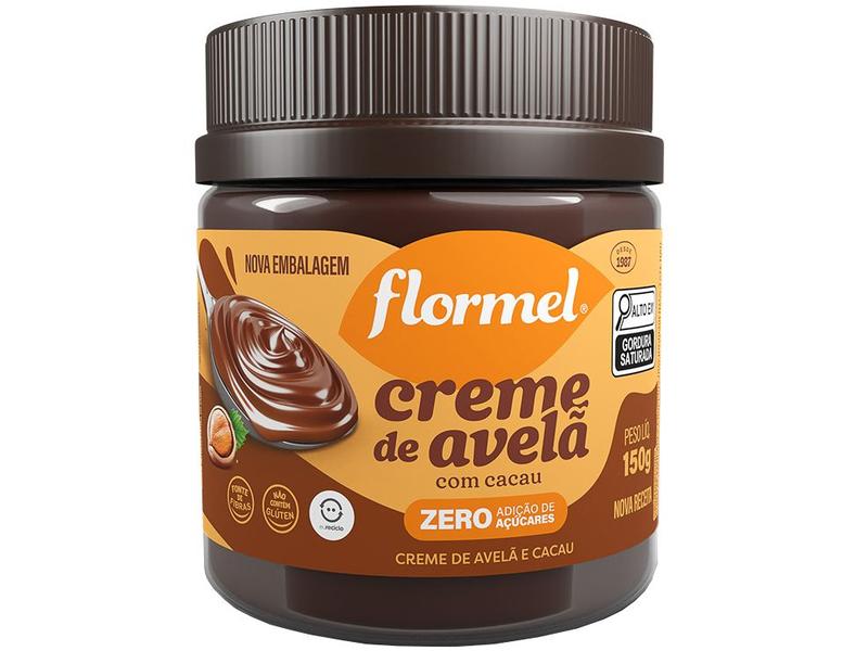Creme de Avelã com Cacau Flormel Zero Açúcar - 150g Creme de Avelã com Cacau Flormel Zero Açúcar - 150g
