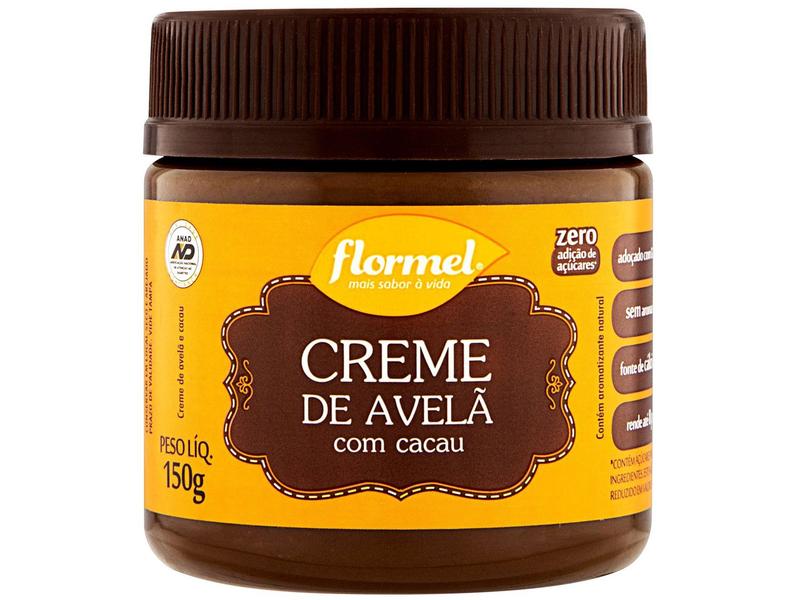 Creme de Avelã com Cacau Flormel Zero Açúcar - 150g Imagem de Creme de Avelã com Cacau Flormel Zero Açúcar